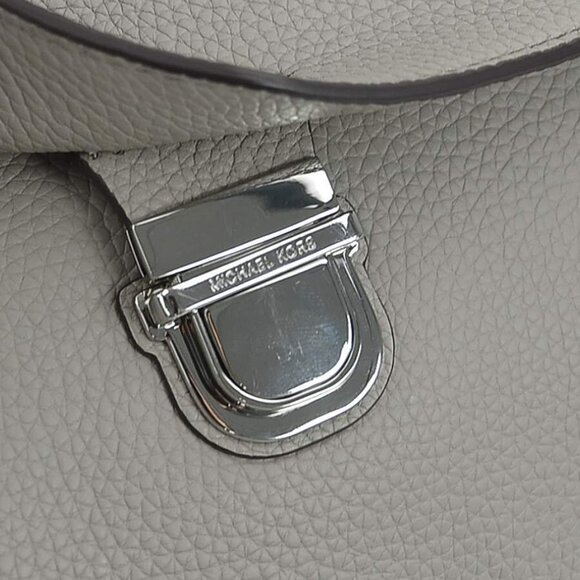 Auth Michael Kors Handbag Shoulder Bag Gray Leather/Silvertone - h30930a - Picture 11 of 15